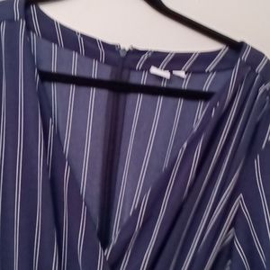 Navy blue jump suit.